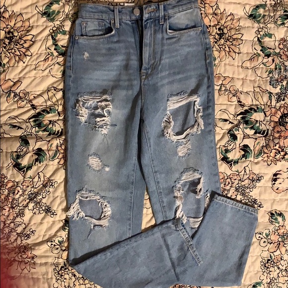 BDG High Rise Distressed Mom Jeans - Picture 2 of 8